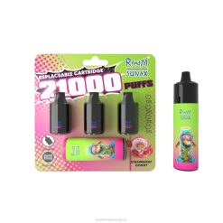 RandM Sunax Dispositivo de vapeo reemplazable con cápsula de control de flujo de aire 21000 1 ud. donut de fresa J6Z0267 RandM Tornado Vape Shop