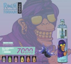 RandM Tornado Dispositivo vapeador con control de flujo de aire 7000 1 ud. arándano en hielo J6Z0169 RandM Tornado Vape Precio