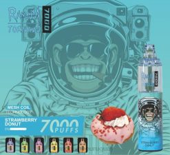 RandM Tornado Dispositivo vapeador con control de flujo de aire 7000 1 ud. donut de fresa J6Z0167 RandM Tornado Vape Shop